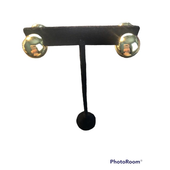 2 Pair M Haskell INC Earring Dual Post & Jacket Gold Black Filigree Rhinestone - Picture 4 of 10